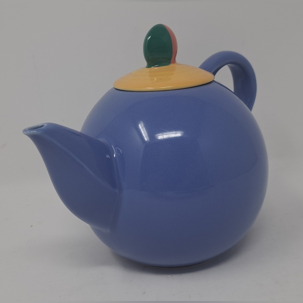 Lindt Stymeist Teapot Kitchen Coffee Colorways Blue Oval Japan Vintage 80s 90s - Picture 4 of 9